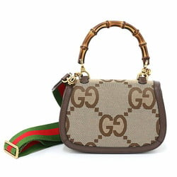 GUCCI Gucci Bamboo 1947 Jumbo GG Small Bag