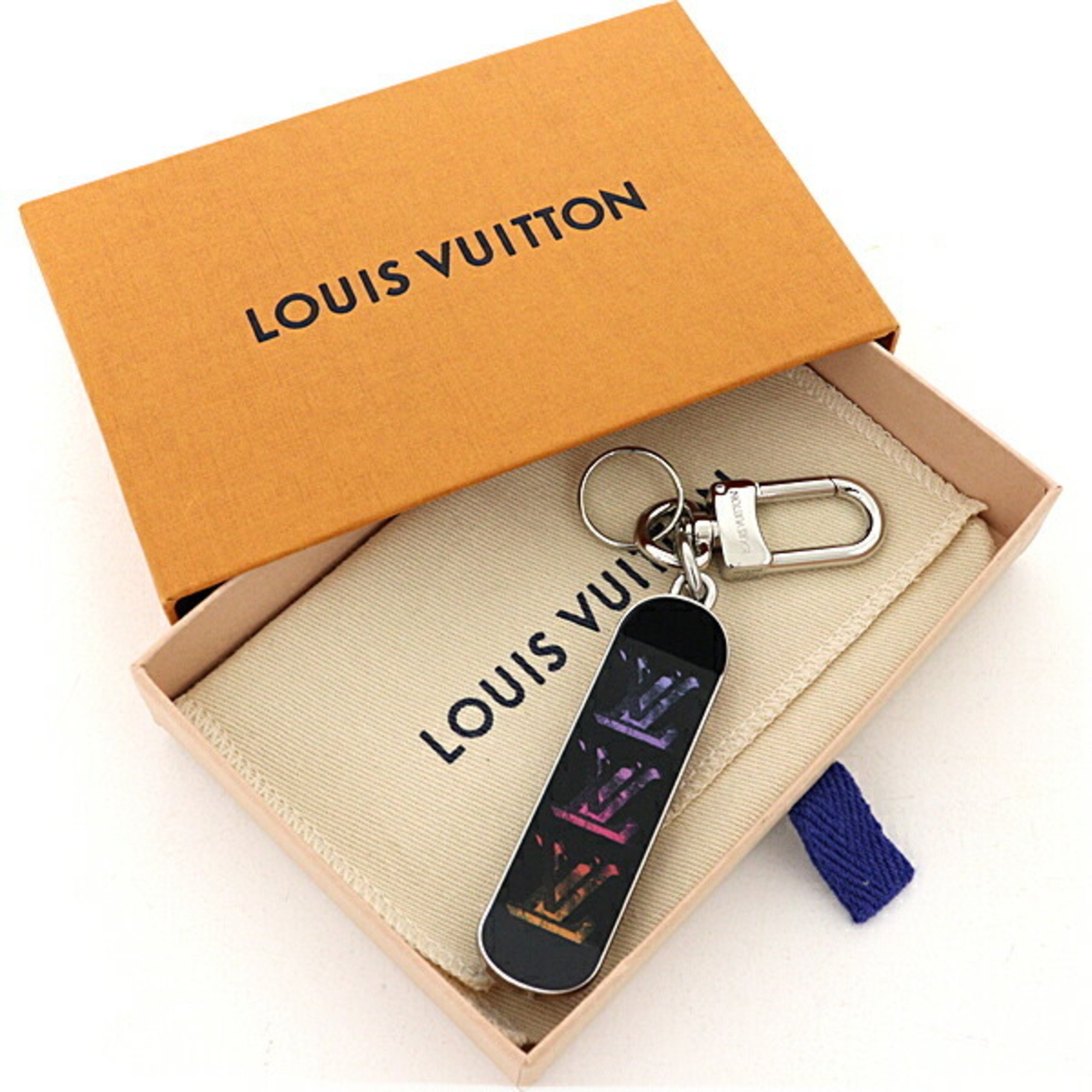 LOUIS VUITTON LV Keychain Bijou Sack Skateboard Bag Charm Monogram MP3269