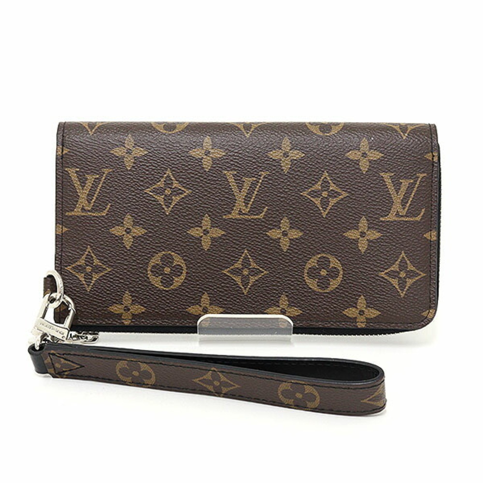 Louis Vuitton Zippy Dragonne Monogram Canvas/Taiga Leather Brown/Black M69407 Long Wallet