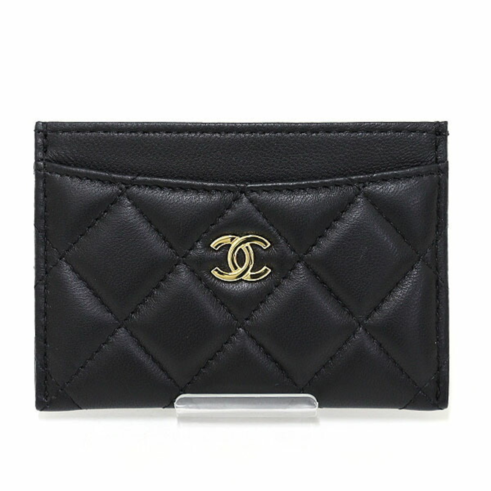 Chanel Classic Card Case Lambskin Black AP0213 Matelasse Coco Mark