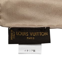 Louis Vuitton Monogram Scarf Muffler Stole Beige Gray Silk Women's LOUIS VUITTON