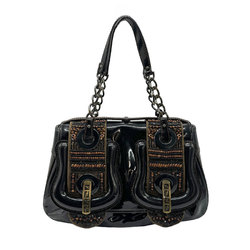 FENDI handbag patent leather black ladies 8BN165 z0645