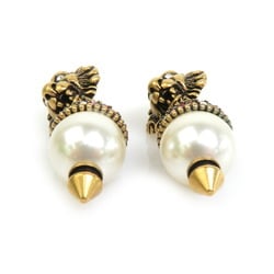 GUCCI Earrings Metal/Faux Pearl Gold Women's h30276f