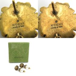GUCCI Earrings Metal/Faux Pearl Gold Women's h30276f