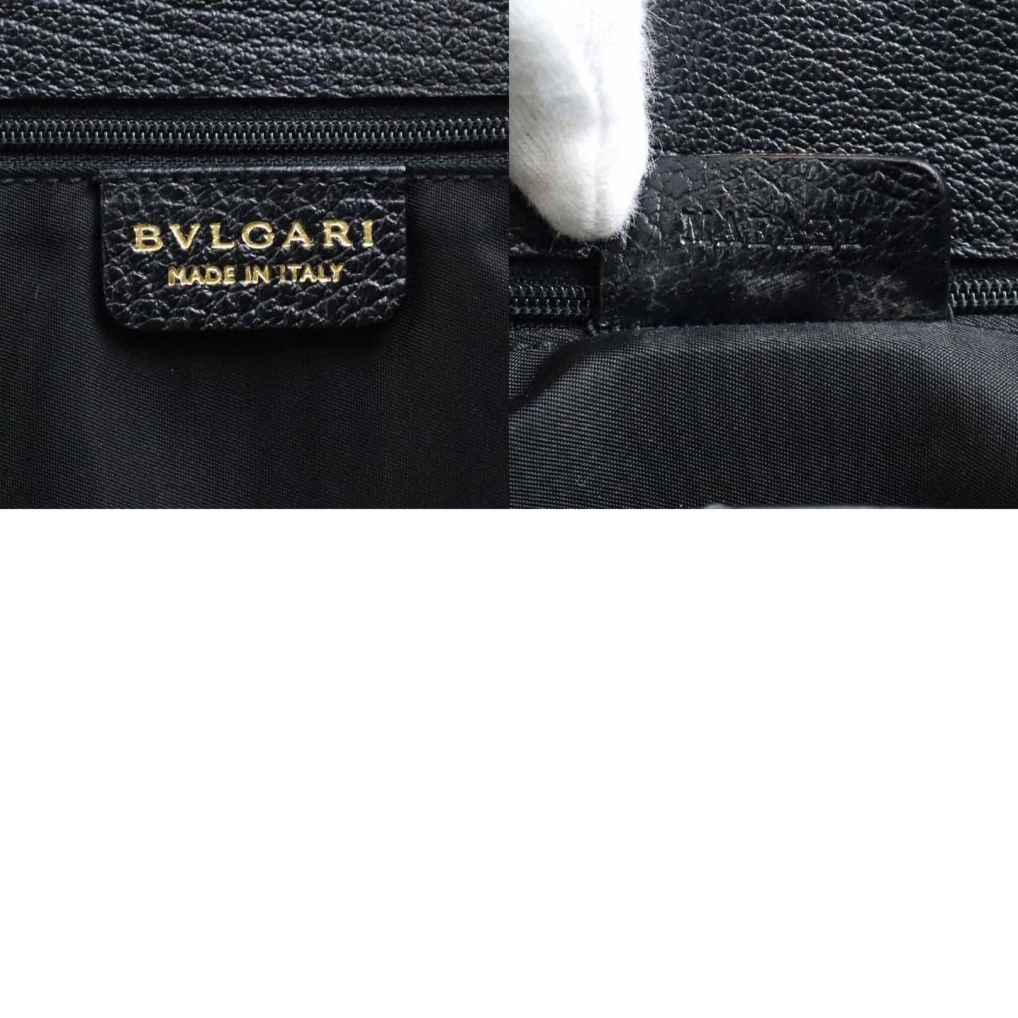 BVLGARI handbag leather black unisex h30256g
