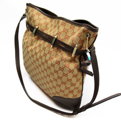 GUCCI Shoulder Bag GG Canvas Horsebit Canvas/Leather Orange Beige/Brown Gold Women's 602089 w0207a