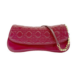 Christian Dior Shoulder Bag Leather Red Women's z0736