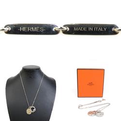 Hermes HERMES Necklace Cortage Rope Metal Silver Unisex h30270f