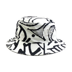 Christian Dior Hat Bucket Cotton White/Navy Women's e58594i