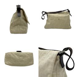 FENDI Shoulder Bag Zucca Mamma Bucket Canvas/Leather Beige/Brown Silver Women's z0623