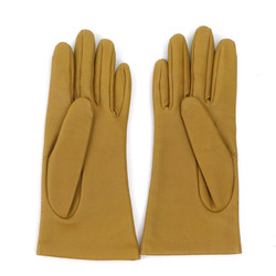 Hermes HERMES Gloves Leather Brown Women's e58589f
