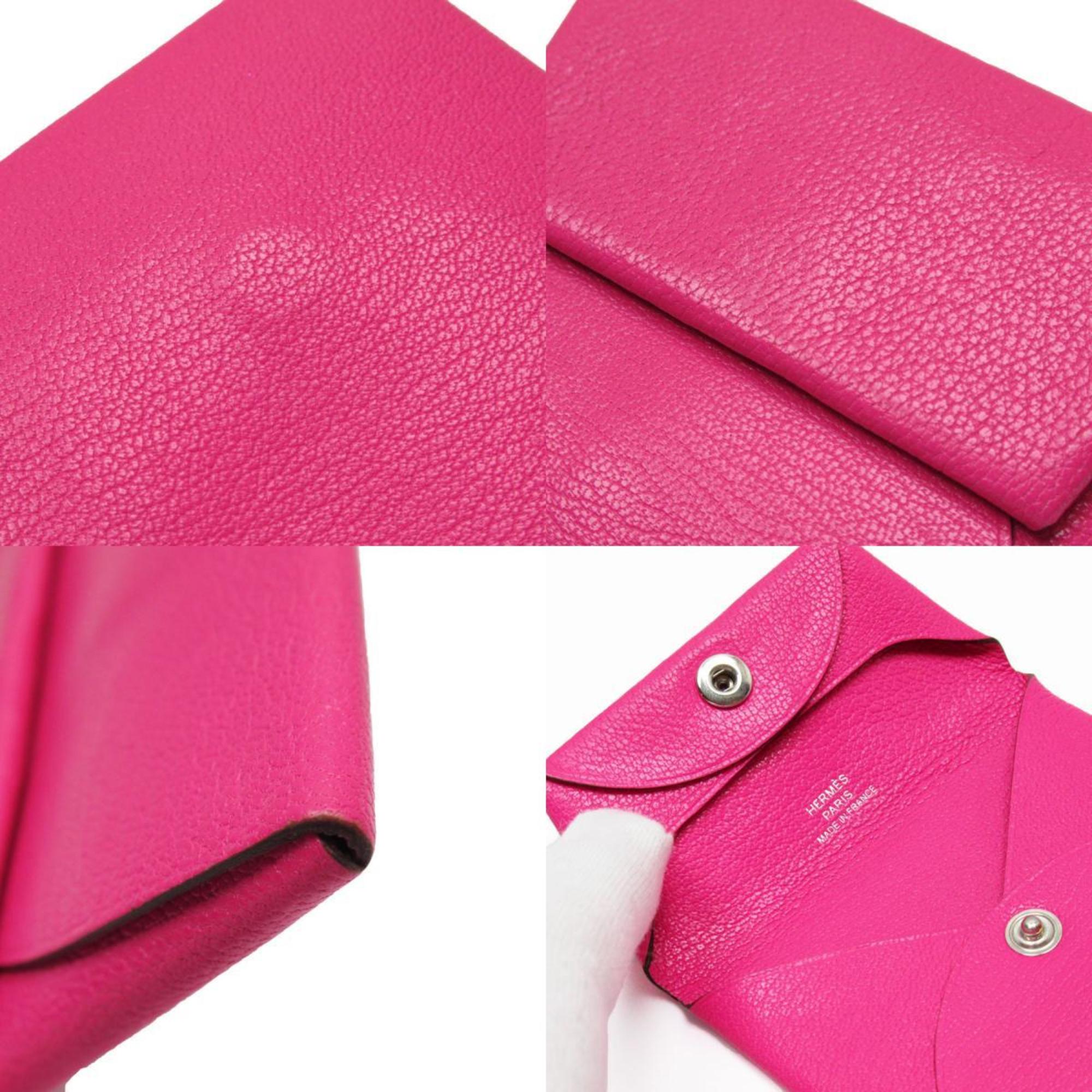 Hermes HERMES coin case wallet Bastia leather pink ladies w0222i