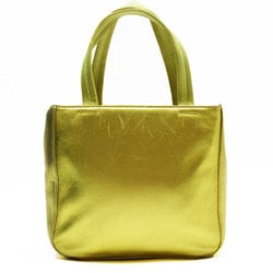 PRADA handbag leather/satin gold ladies w0186a