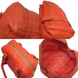 PRADA shoulder bag leather orange gold women's w0166a