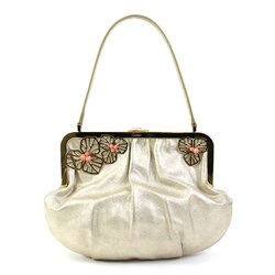 CARTIER handbag leather gold ladies h30259f