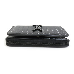 Saint Laurent SAINT LAURENT Bi-fold wallet Leather Black x White Unisex h30266f
