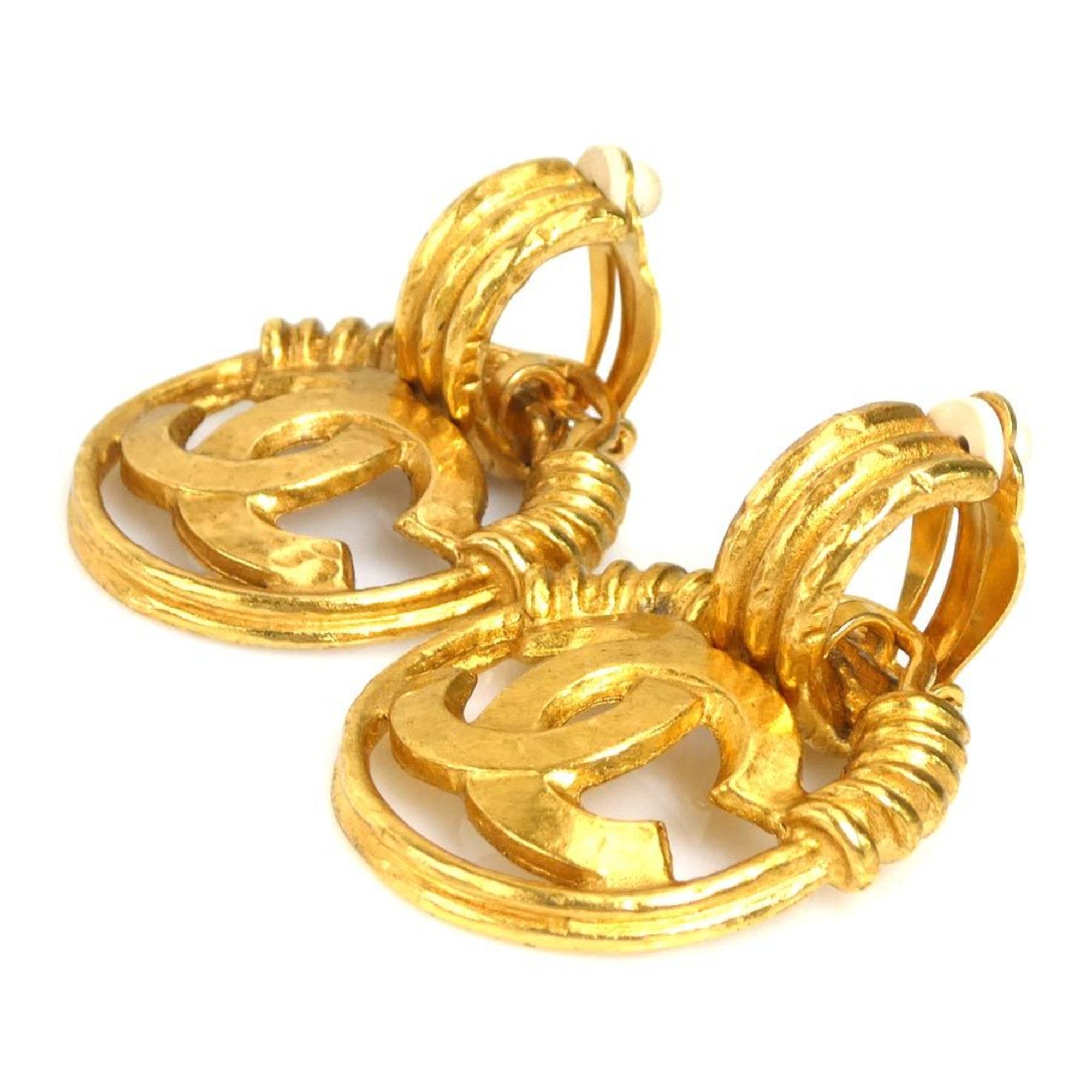 CHANEL Coco Mark Metal Gold Earrings for Women e58577f