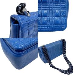 Burberry Shoulder Bag Leather Blue Women's z0714