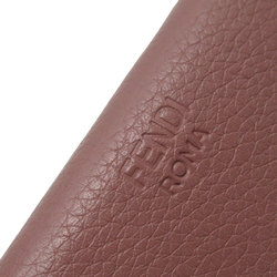 FENDI Tri-fold Wallet Leather Pink Greige Gold Women's w0176a