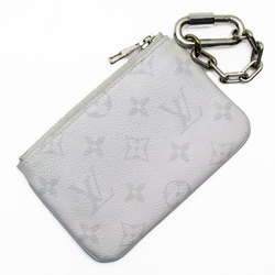 Louis Vuitton LOUIS VUITTON Coin Case Wallet Monogram Zipped Pouch PM Canvas/Metal Light Gray/Silver w0229a