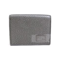FENDI Tri-fold wallet in metallic grey leather for men 7M0280-AJJ1 h30267g