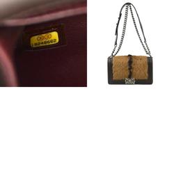 CHANEL Shoulder Bag Chain Boy Chanel Leather/Goat Hair Brown Women's e58585a
