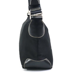 PRADA Shoulder Bag Nylon Black Silver Women's e58563a