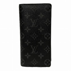 Louis Vuitton Monogram Eclipse Portefeuille Brazza M61697 Wallet Long Men's