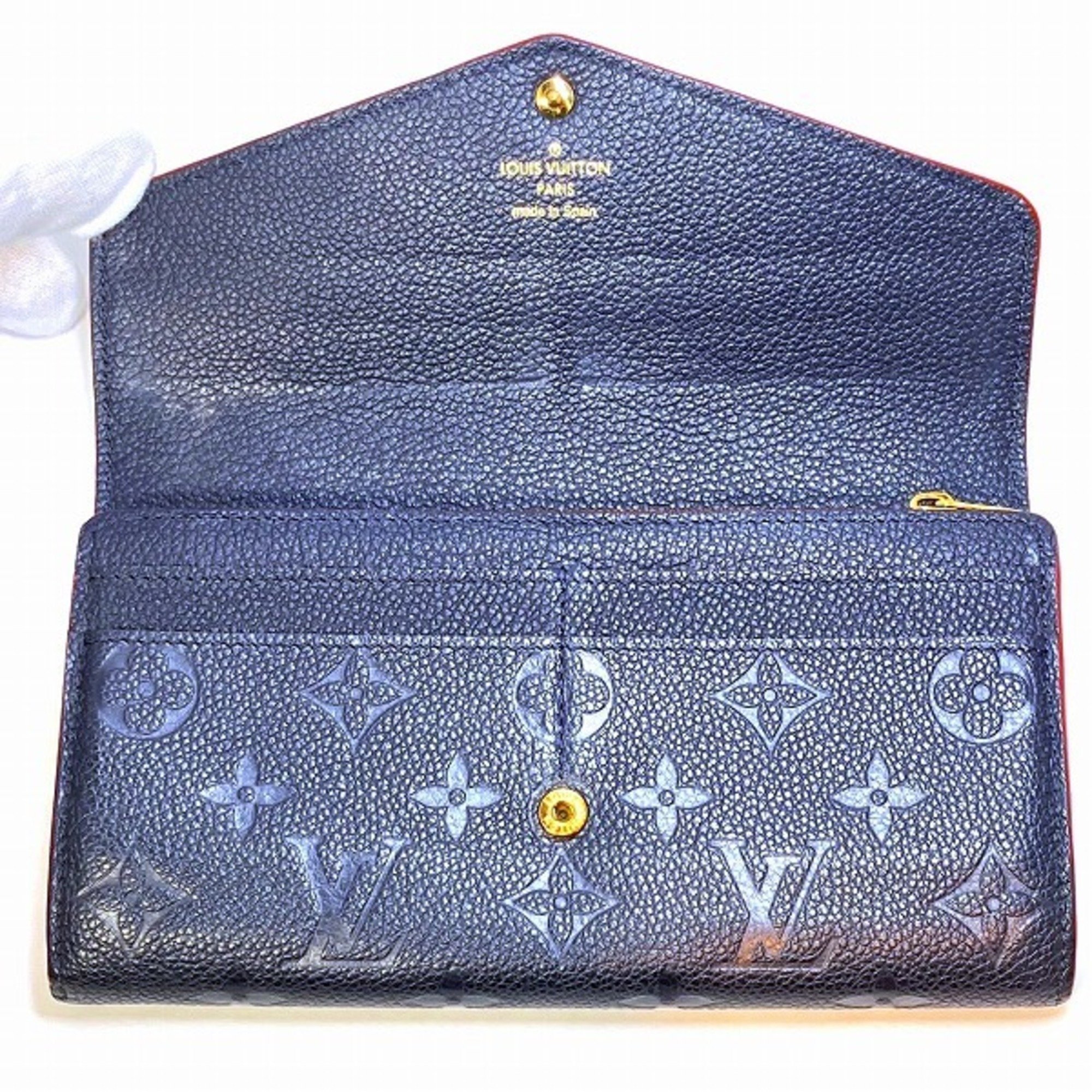 Louis Vuitton Monogram Empreinte Portefeuille Sarah M62125 Long Wallet for Men and Women