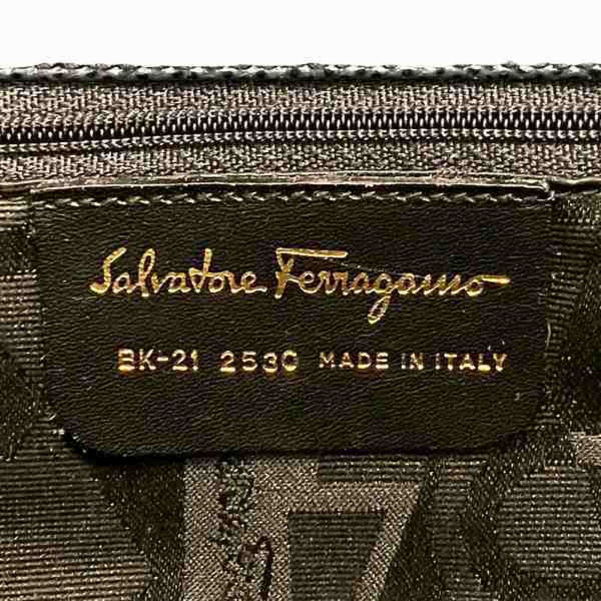 Salvatore Ferragamo Ferragamo Vara Ribbon BK21・2530 Leather Bag Tote Shoulder Women's