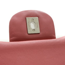 Chanel Matelasse Double Chain Shoulder Bag Lambskin Pink A58600
