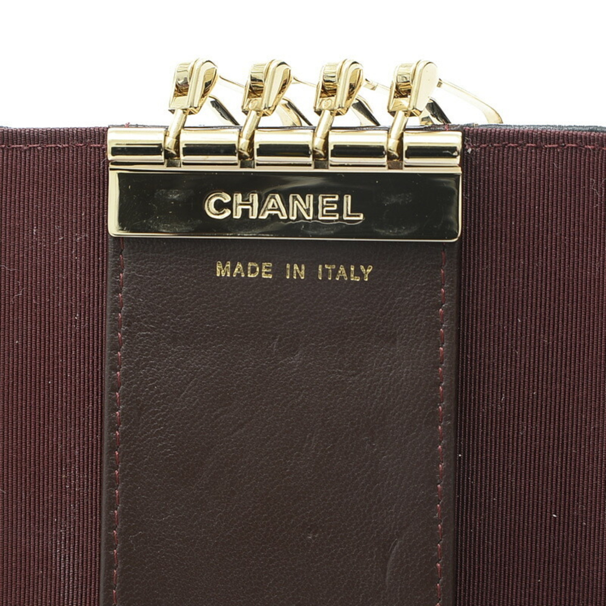 Chanel Matelasse Key Case 4 Lambskin Black A84028