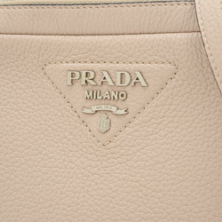 Prada Metal Double Shoulder Bag Leather Nymphea 1BH082