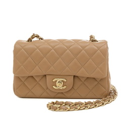 Chanel Matelasse 20 Chain Shoulder Bag Lamb Beige A69900