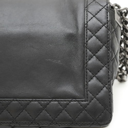 Chanel Boy 27 Chain Shoulder Bag Calf Black A92193