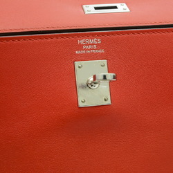 Hermes Kelly 25 Inner Stitching Handbag Swift Vermilion A Stamp