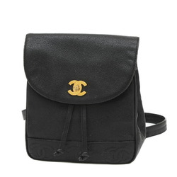 Chanel Triple Coco Chain Backpack in Caviar Skin, Black