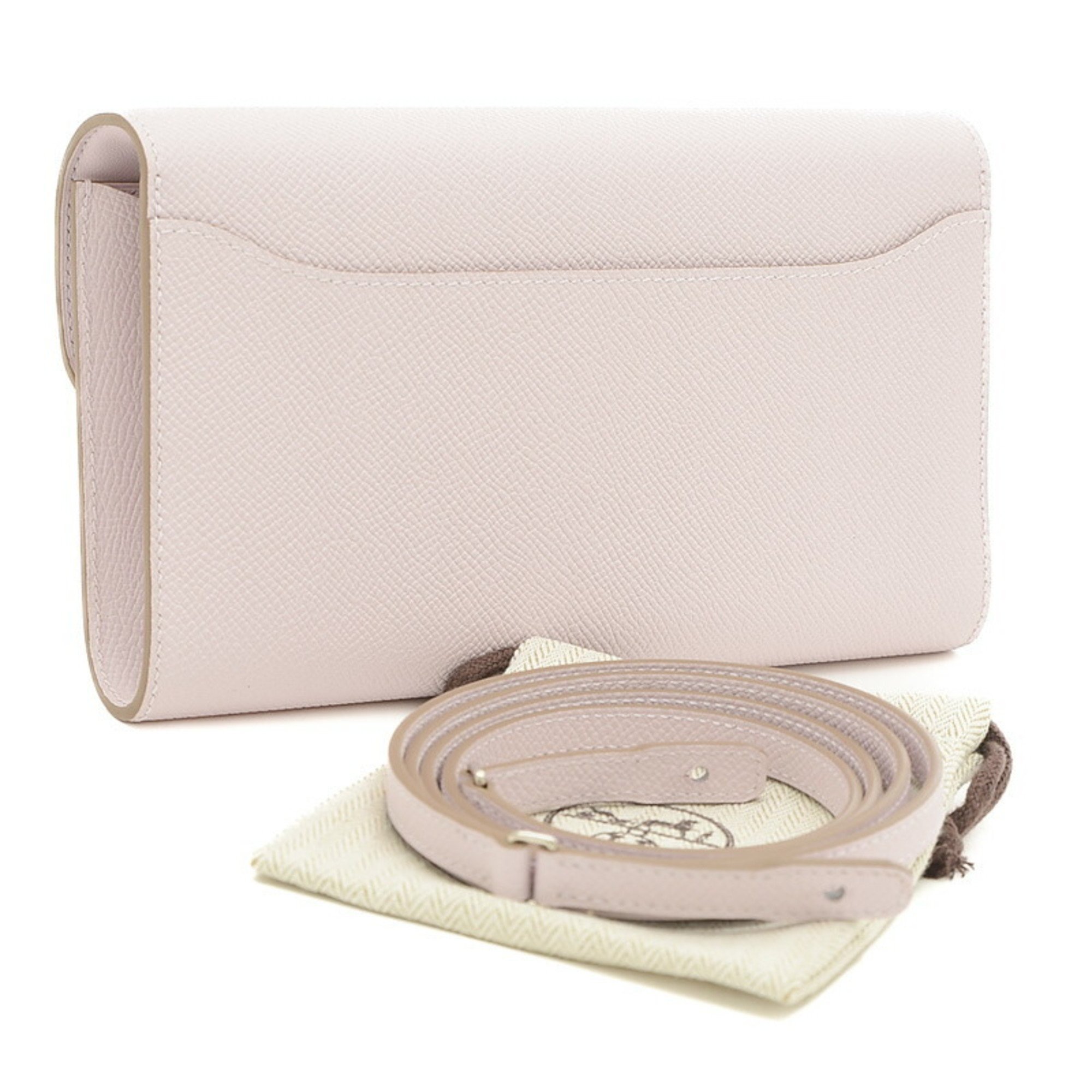 Hermes Constance To-Go Wallet Epson Mauve Pale B Stamp