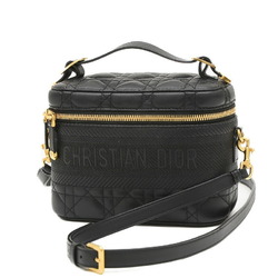 Christian Dior Dior Travel Vanity Small Cannage 2-Way Bag Black S5488UNTR