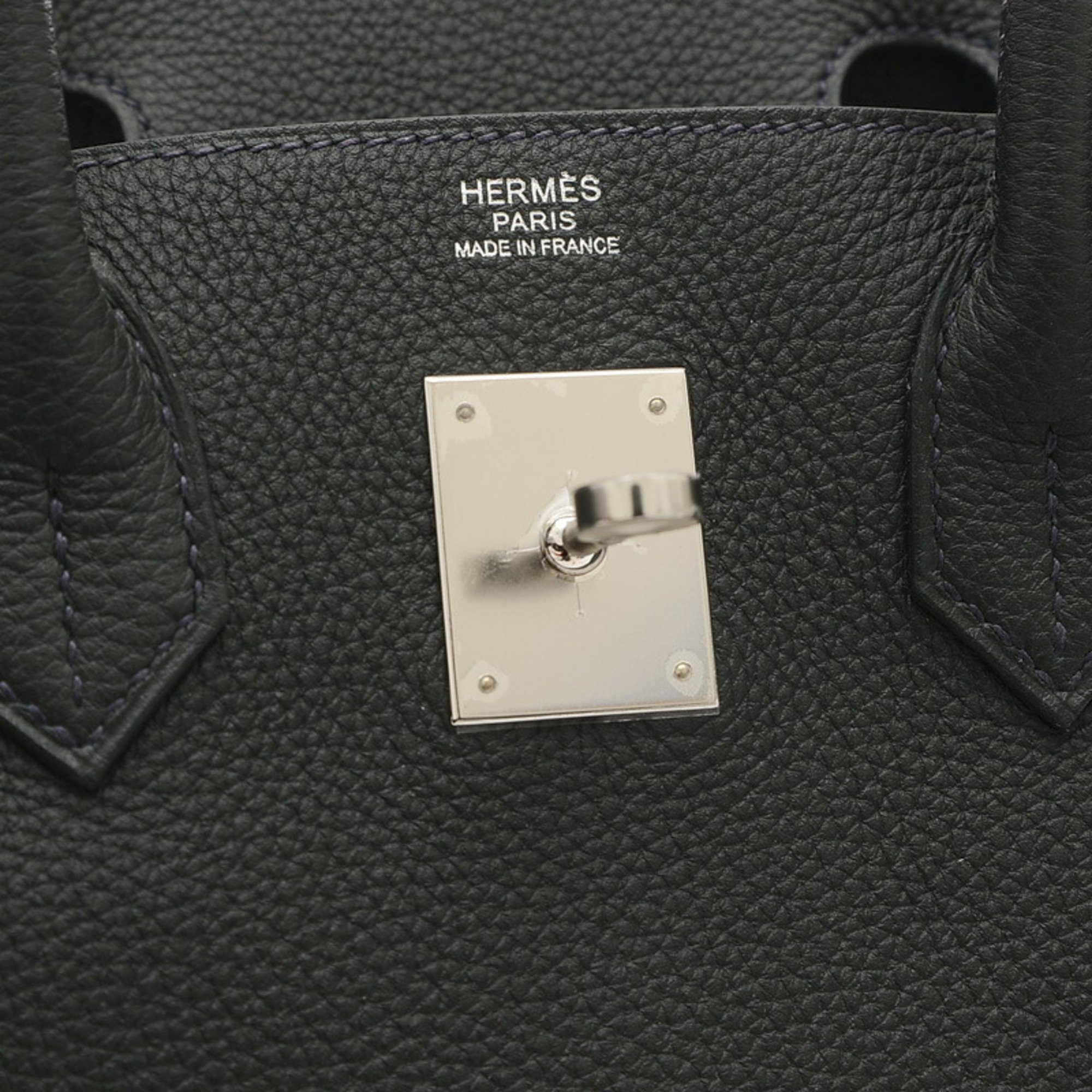 Hermes Birkin 30 Handbag Togo Blue Ocean □R stamp