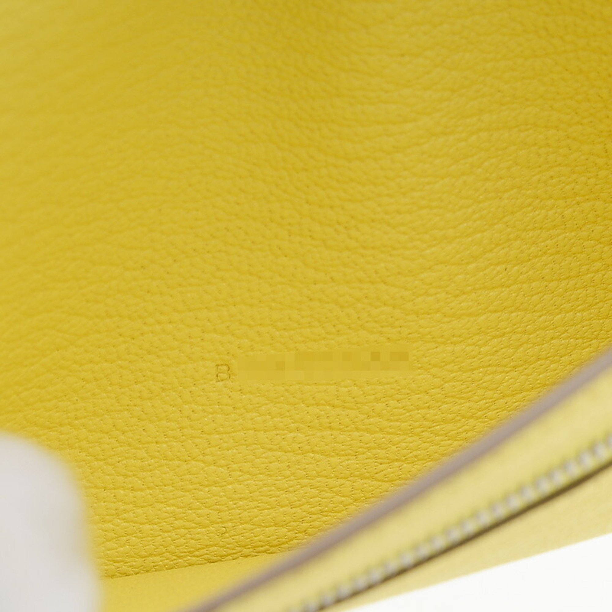 Hermes Bearn Soufflet Bi-fold Long Wallet Epson Limoncello B Engraved
