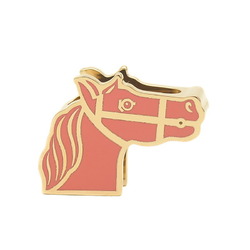 Hermes Twilly Ring Cadrige Horse Gold Pink