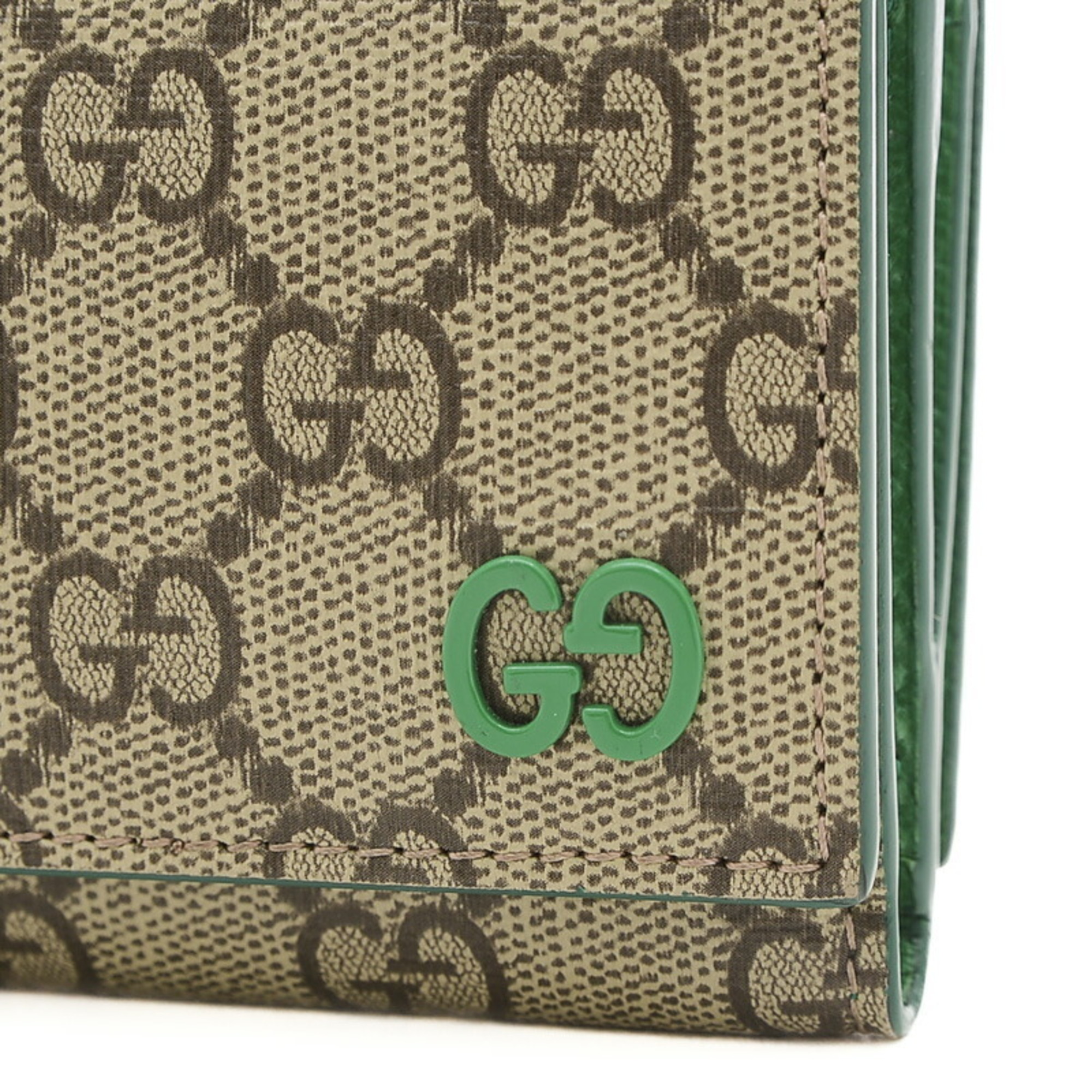 Gucci GG Supreme Compact Wallet Tri-fold Beige 769225