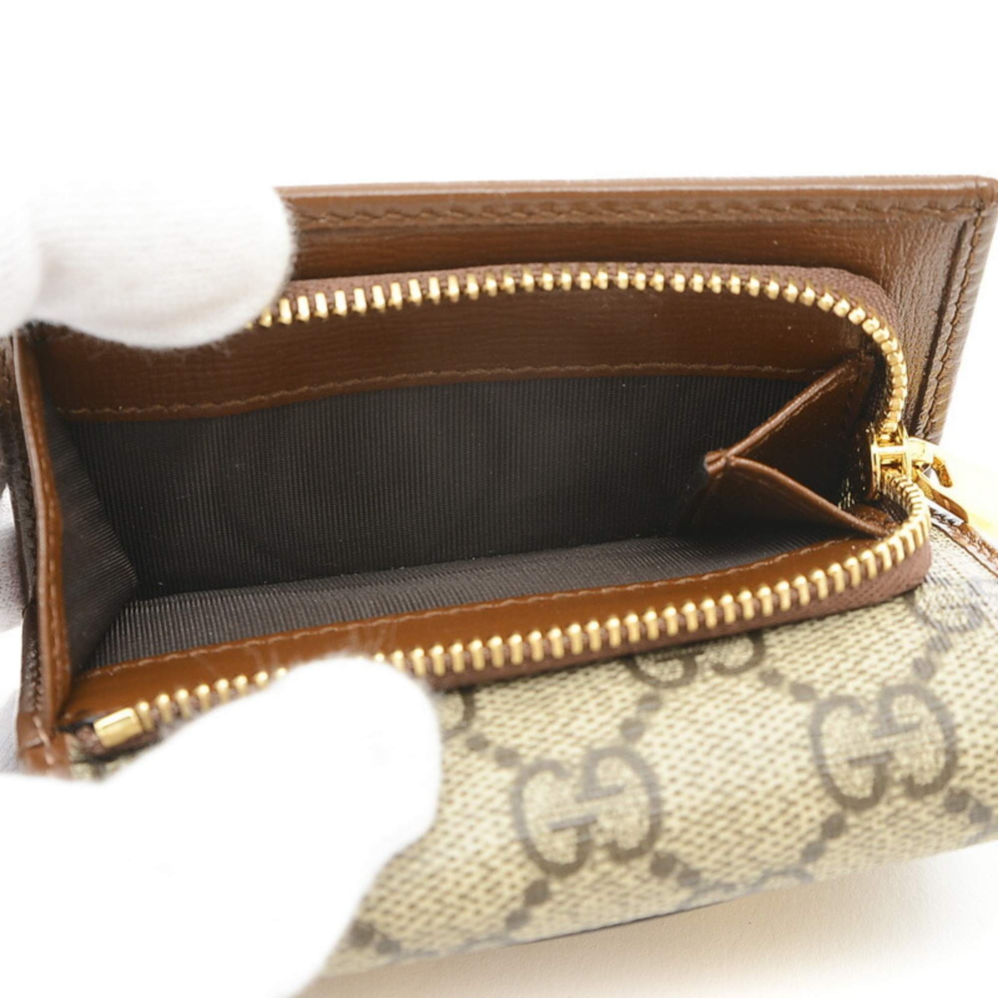 Gucci Horsebit Compact Wallet Tri-fold Brown 644462