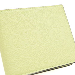 Gucci embossed bi-fold wallet in pastel green leather 658681