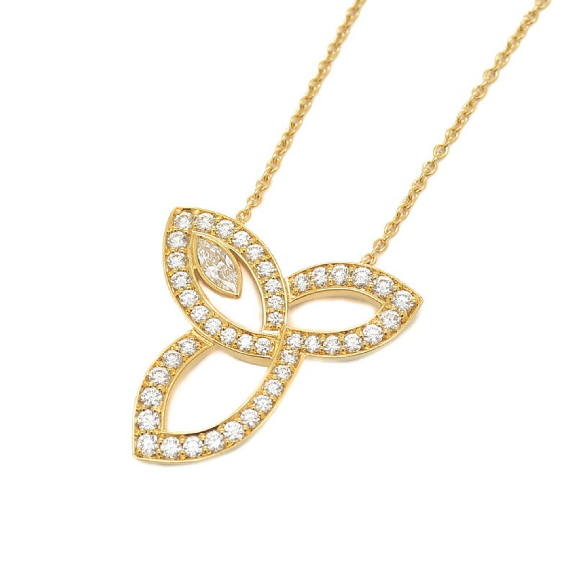Harry Winston Lily Cluster Pendant Necklace Diamond K18YG