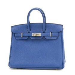 Hermes Birkin 25 Handbag Togo Blue France Z Stamp
