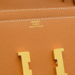 Hermes Constance To-Go Wallet Epson Toffee B Engraved