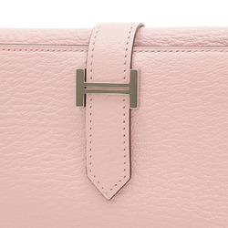 Hermes Bearn Combination Tri-fold Wallet Chevre Rose Sakura Z Stamp