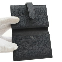Hermes Bearn Bi-fold Wallet Epson Blue Indigo Y Stamp